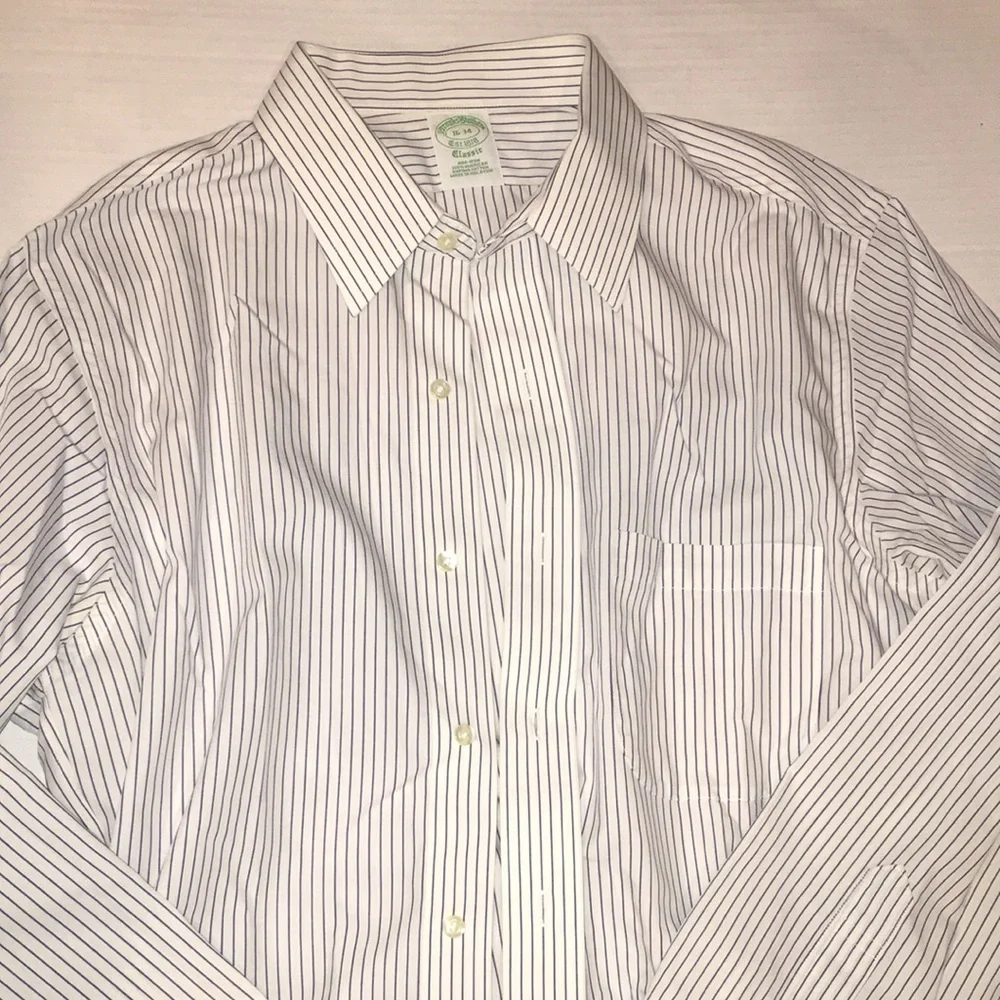 Books Brothers Classic Non Iron Cotton Long Sleeve Short | Size 16-34